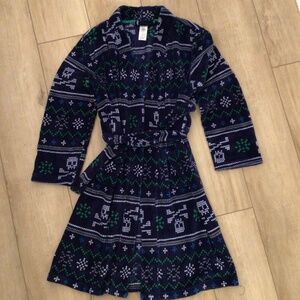 Joe Boxer Blue and Green Patterned Robe